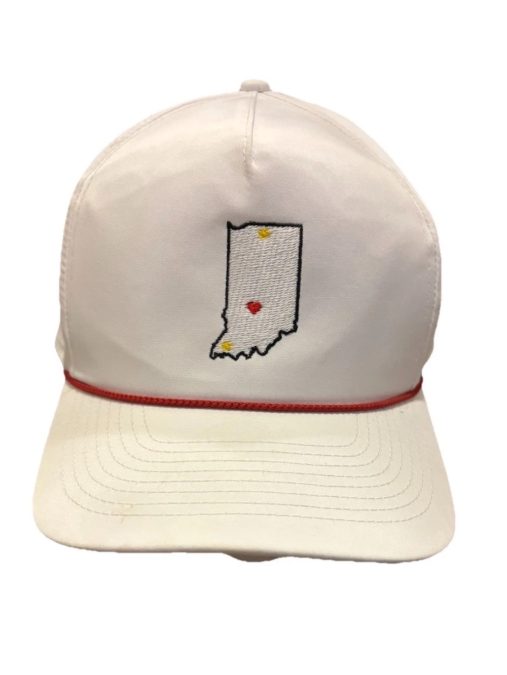 Imperial Cincy Cincinnati Hat Cap White Ohio State Emblem Rope Embroidered OS